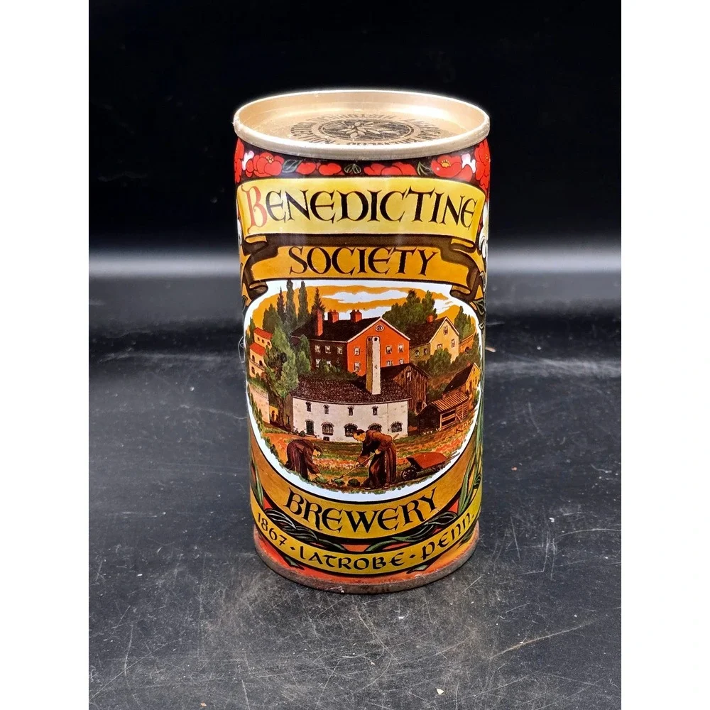 UNOPENED 1978 Jos Huber Brewery Benedectine Society Beer Can‎ Latrobe PA