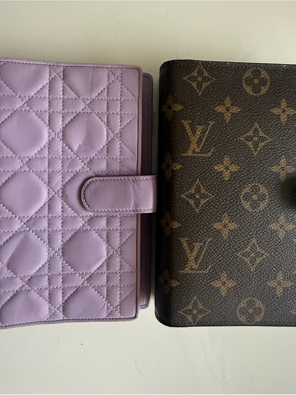 RARE Dior Lavender Quilted Leather MM Personal size Agenda