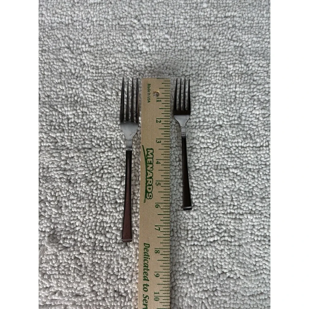 Robie Doric Glossy Stainless Steel Silver Flatware‎ Set 6pcs Forks & Spoons