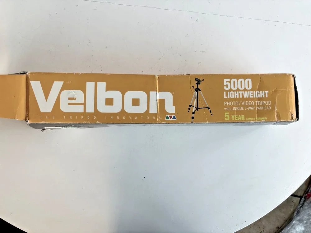 Velbon 5000 Tripod 3 Way Panhead Quick Release Plate Lightweight Photo Video