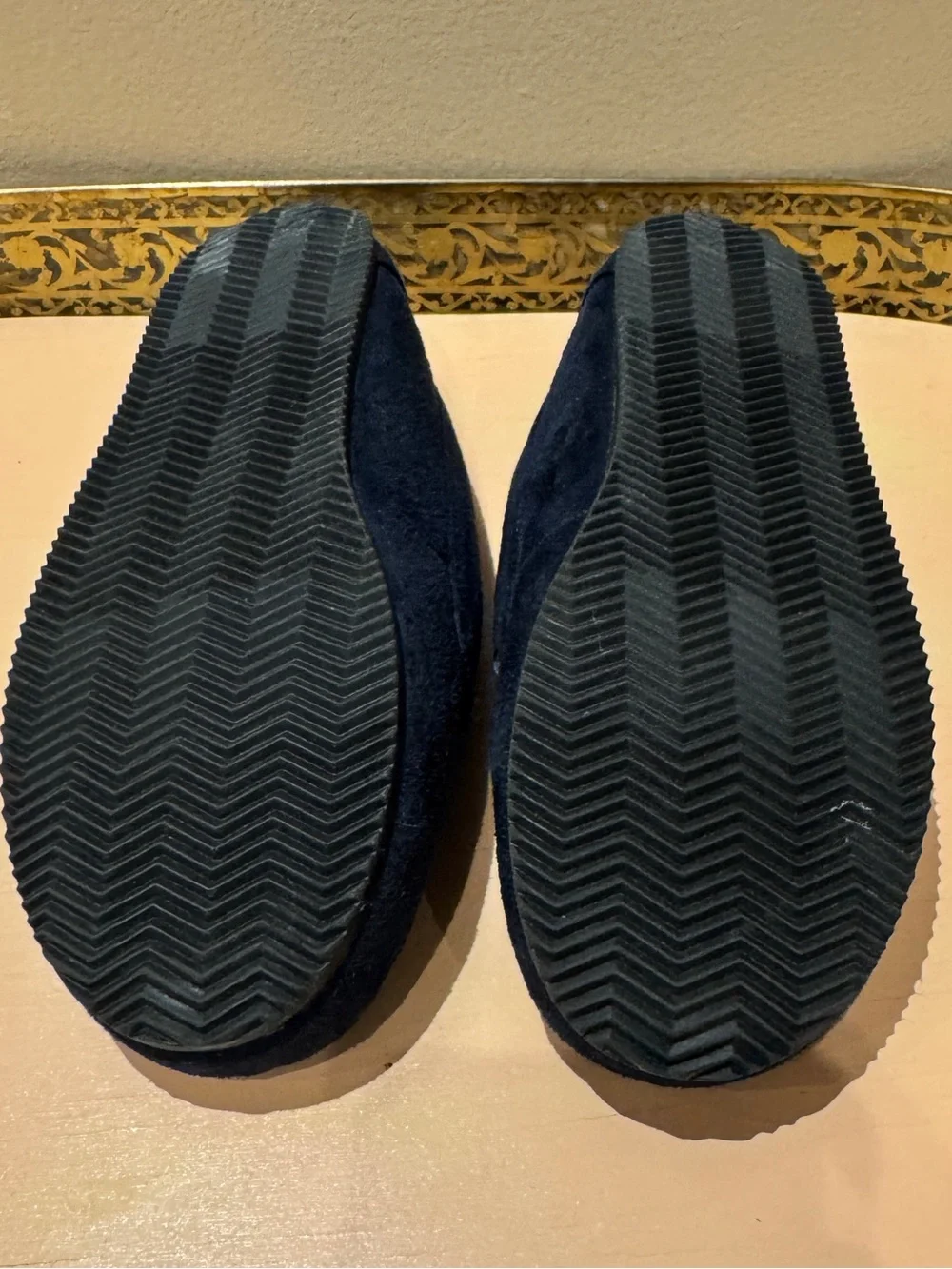 Polo Ralph Lauren brand children's Bear moccasin slippers.  US Size 1,
