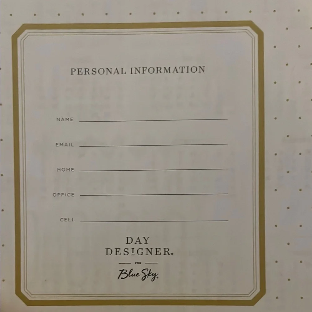 Blue Sky stylish planner