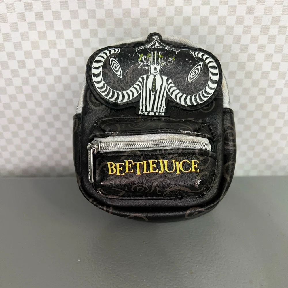 Beetlejuice Mini Mini Backpack Keychain coin Purse‎