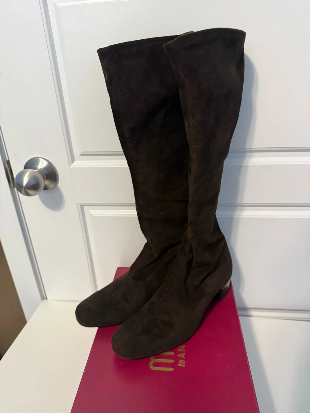 Vintage Y2K Munro Dark Brown Over-the-Knee Suede Boots