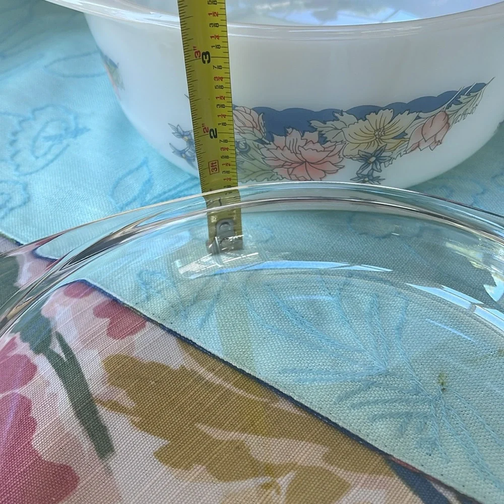 Vintage Arcuisine France milk glass dish with lid