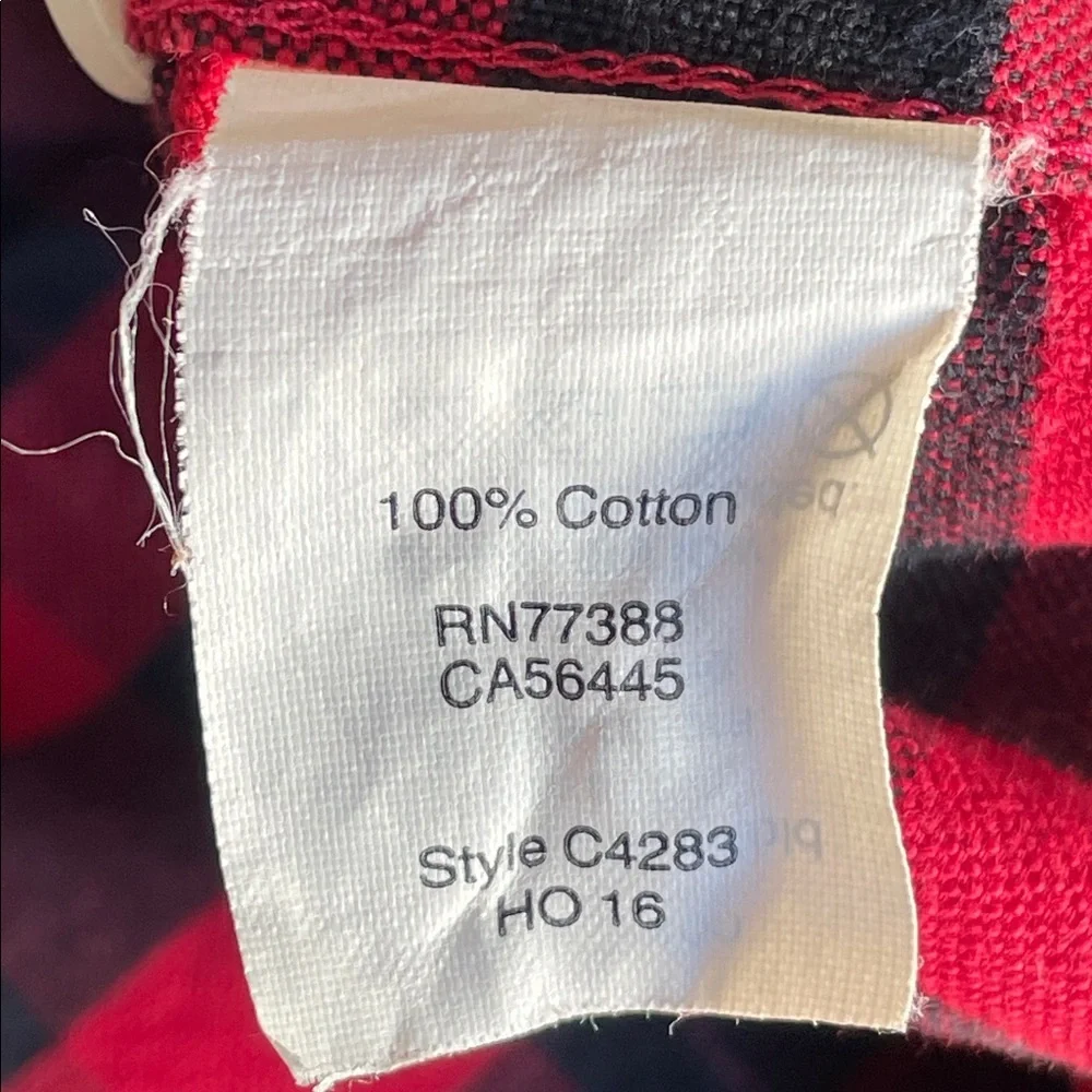 J. Crew Red and Black Oxford Checkered Shirt