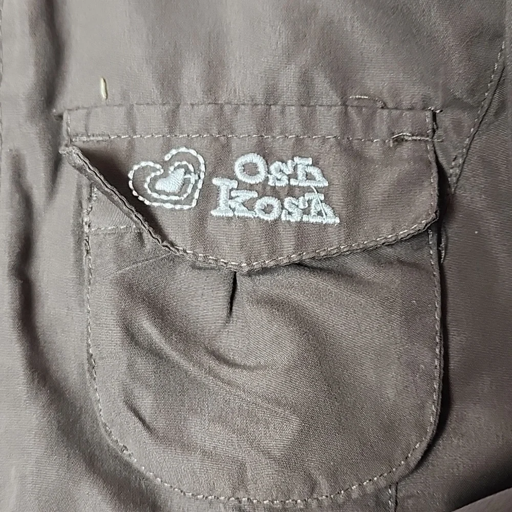 OshKosh B'gosh Brown Kids Jacket with Pink Polka Dot Lining Size 4T Reversible