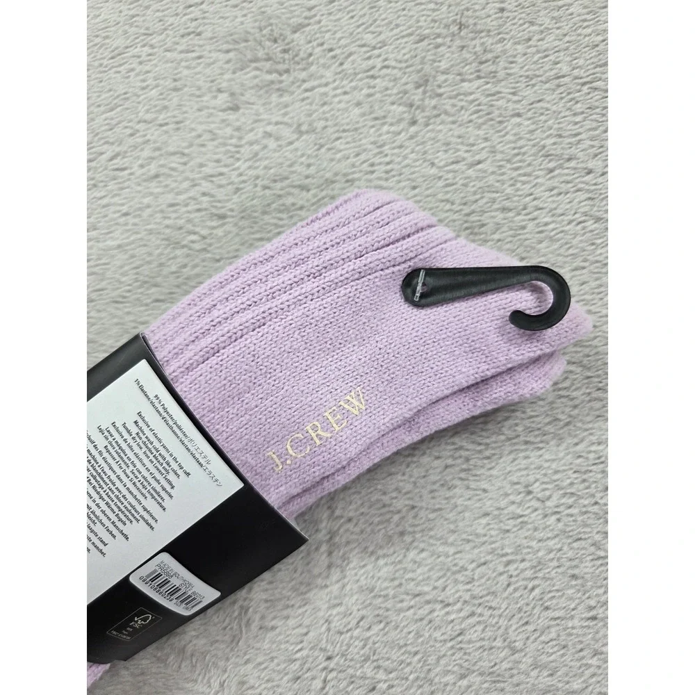 New J Crew Socks Womens Cozy One Pair One Size Lavender‎ Ribbed OS