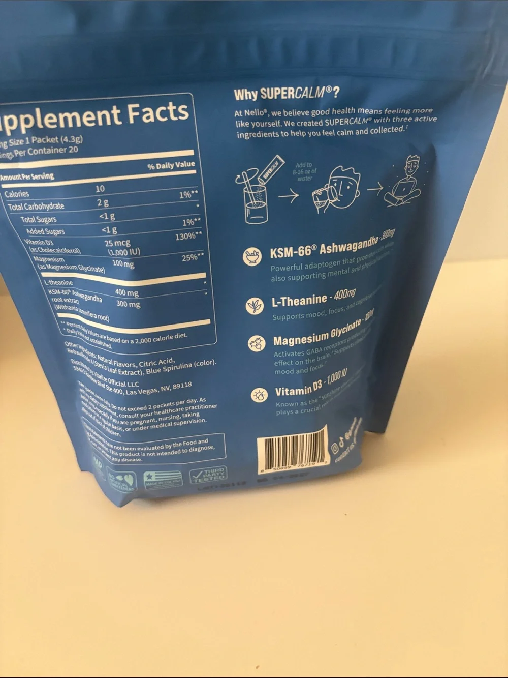 SUPERCalm Calming Drink Mix - Blue (Blue Coconut)