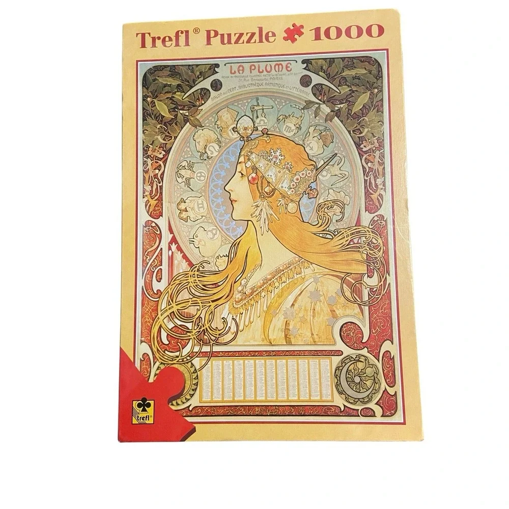 Trefl Alphonse Mucha La‎ Plume 1000 Piece Jigsaw Puzzle Sealed