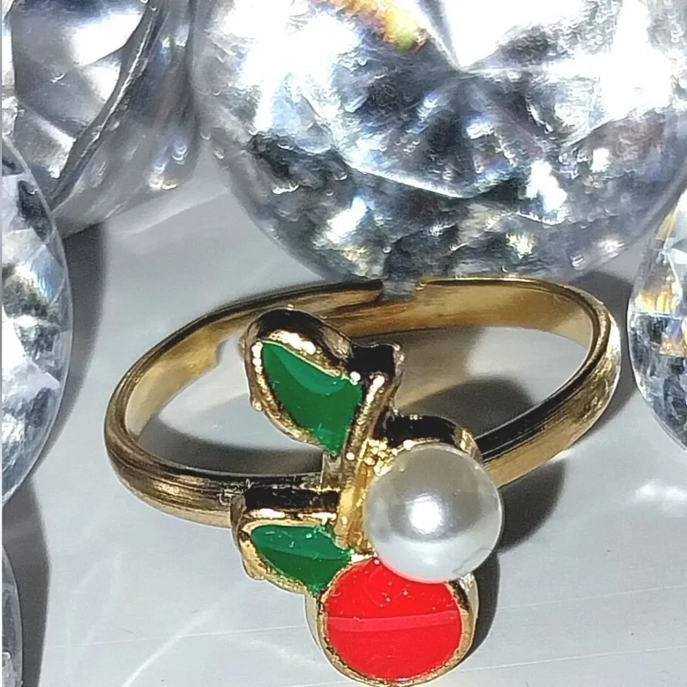 Super cute girls jeweled adjustable ring