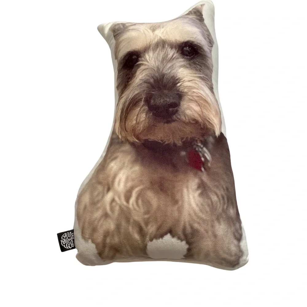 All About‎ Vibe Double Sided Miniature Schnauzer Shaped Pillow 15”