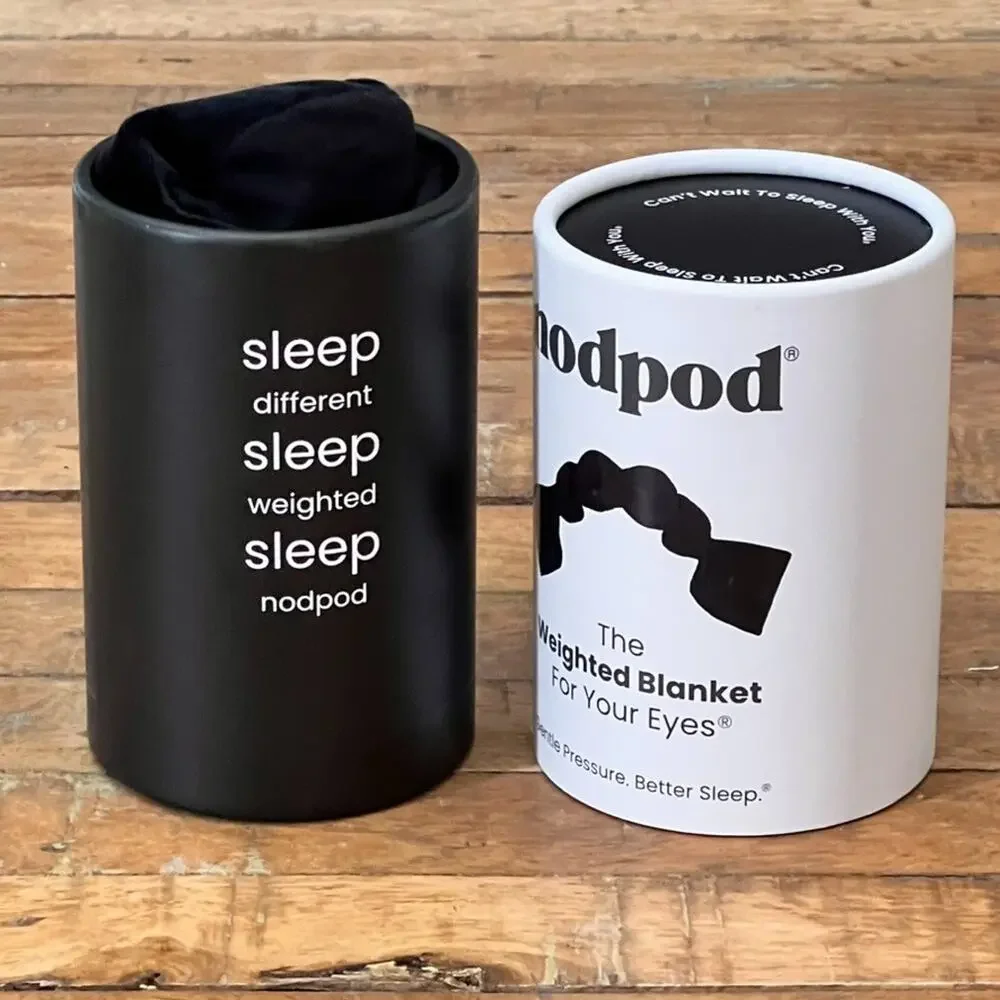 Nodpod Pima Cotton Velvet Weighted Blanket For Your Eyes Sleep Mask Onyx Black