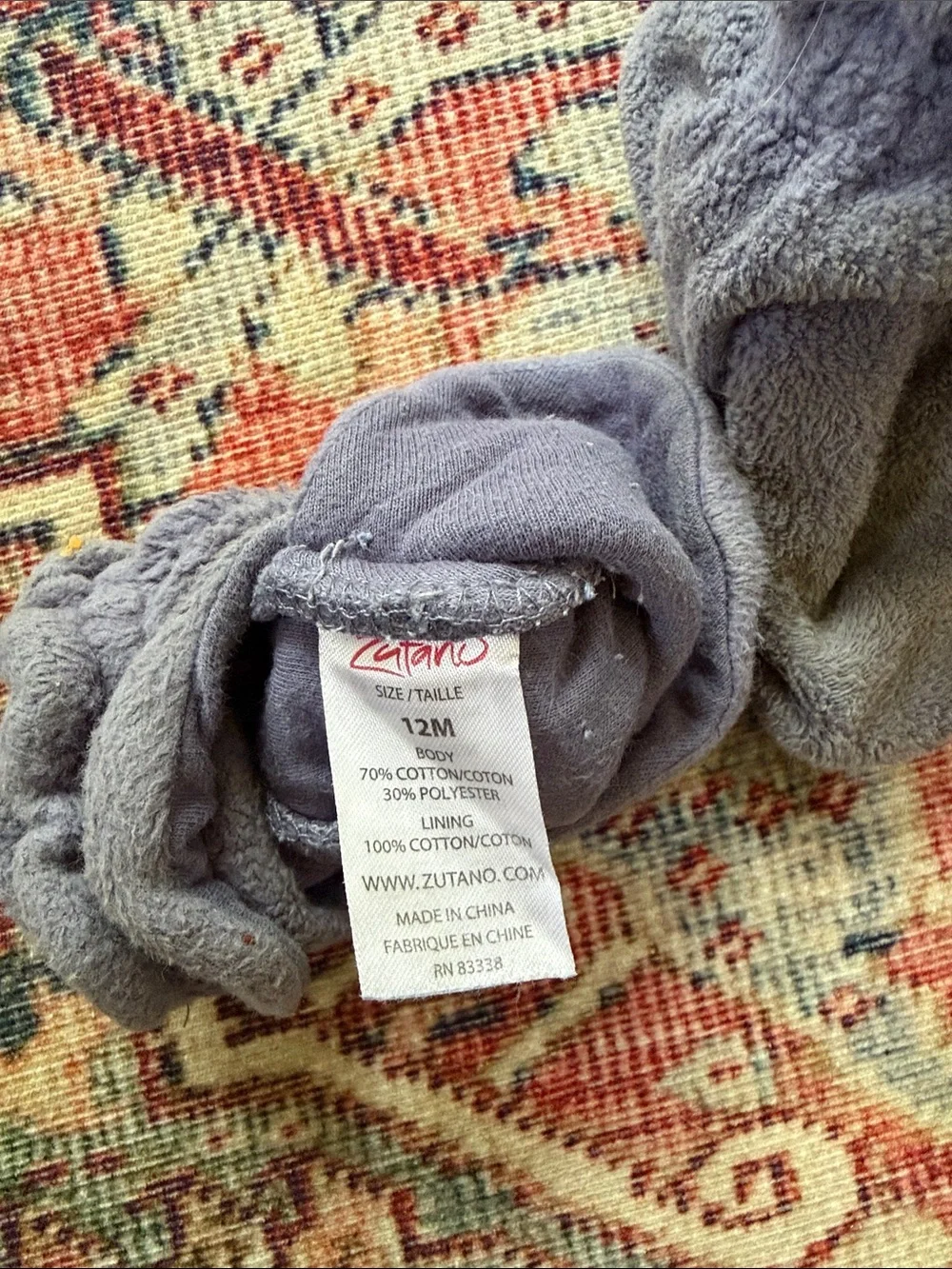 Zutano cozy plush