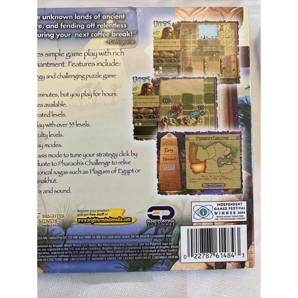 Oasis PC CD-ROM Puzzle Game PlayFirst Vintage Y2K‎ Windows CD Complete