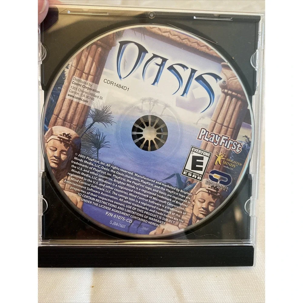 Oasis PC CD-ROM Puzzle Game PlayFirst Vintage Y2K‎ Windows CD Complete