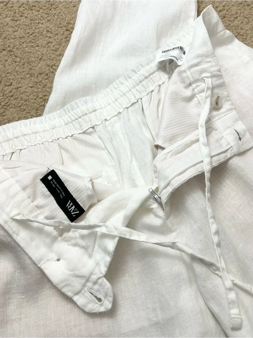 Zara white linen