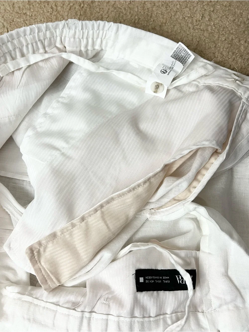 Zara white linen