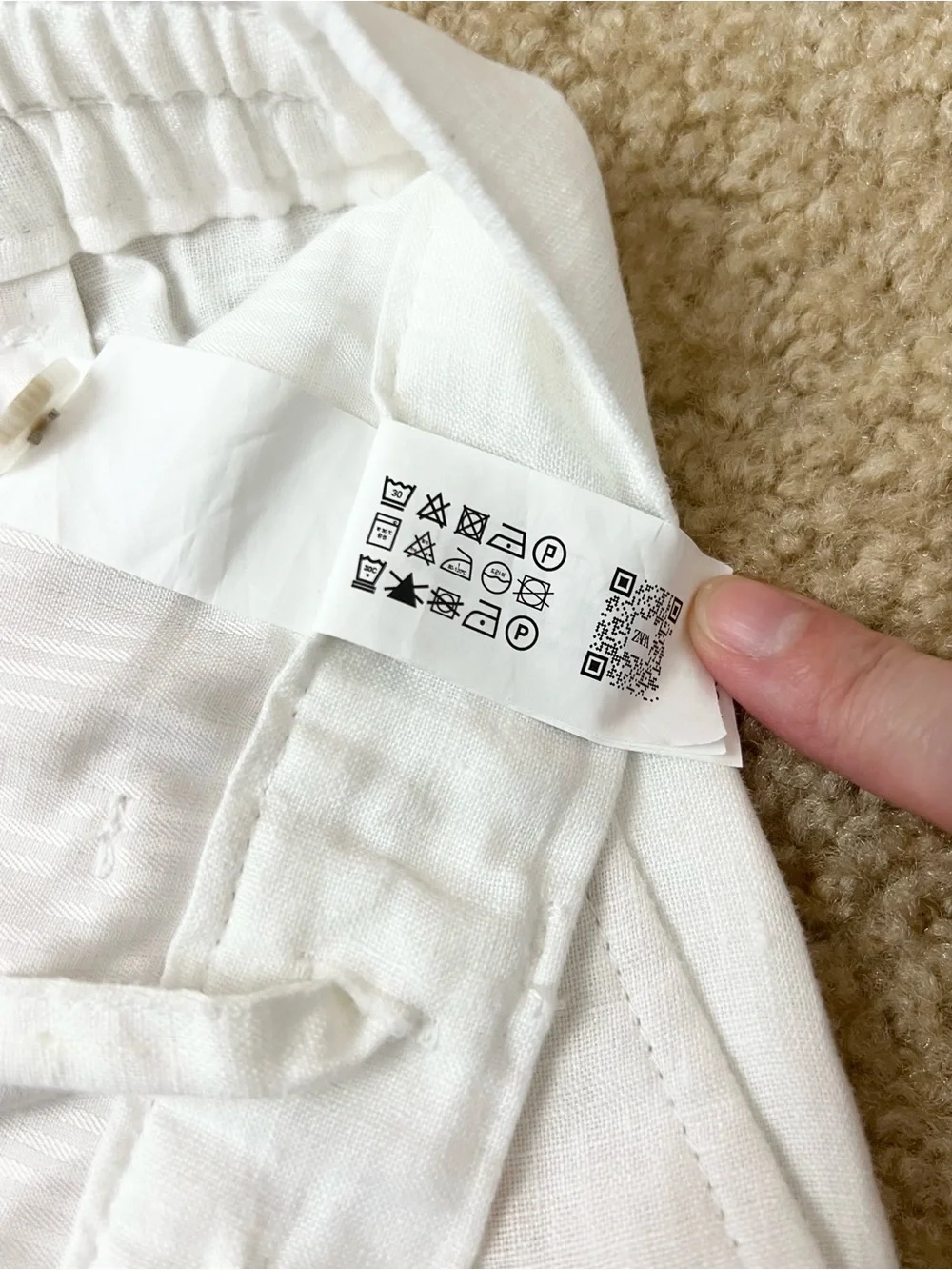 Zara white linen