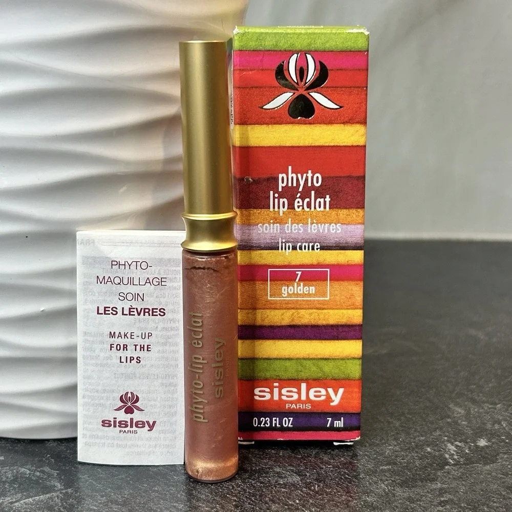 NEW Sisley Phyto Lip Eclat‎ Care Lipgloss - 7 GOLDEN Full Size HTF