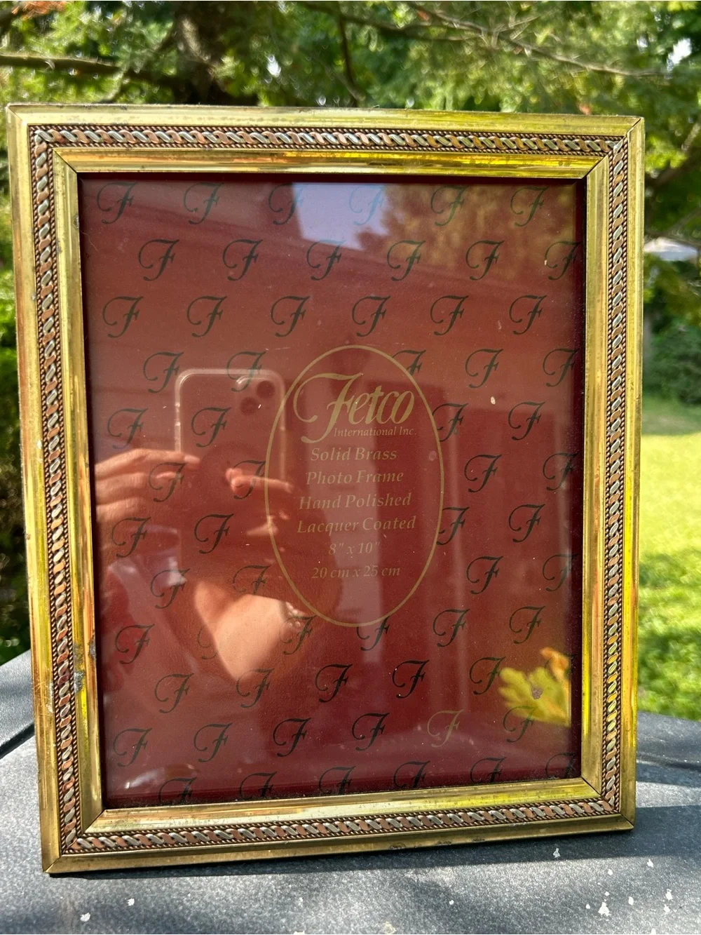 Vintage Frame Fetco Brass Photo Gallery Wall Heavy Cottagecore 8x10