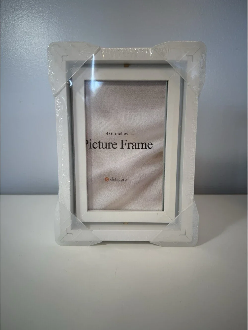 Picture Frames White 4x6 Rotating Floating Double Sided Vertical Horizontal 2pk