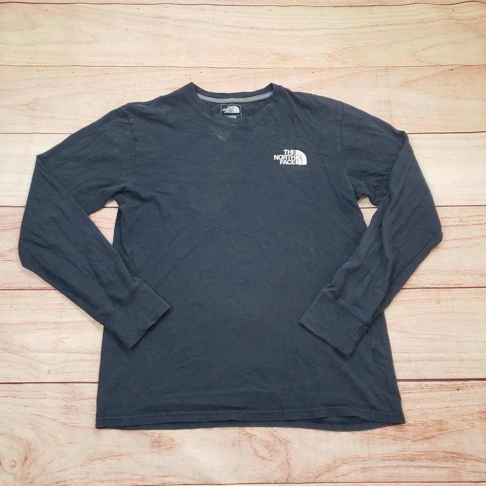 The North‎ Face Shirt Mens Small Blue Long Sleeve Lightweight Outdoor Hiking