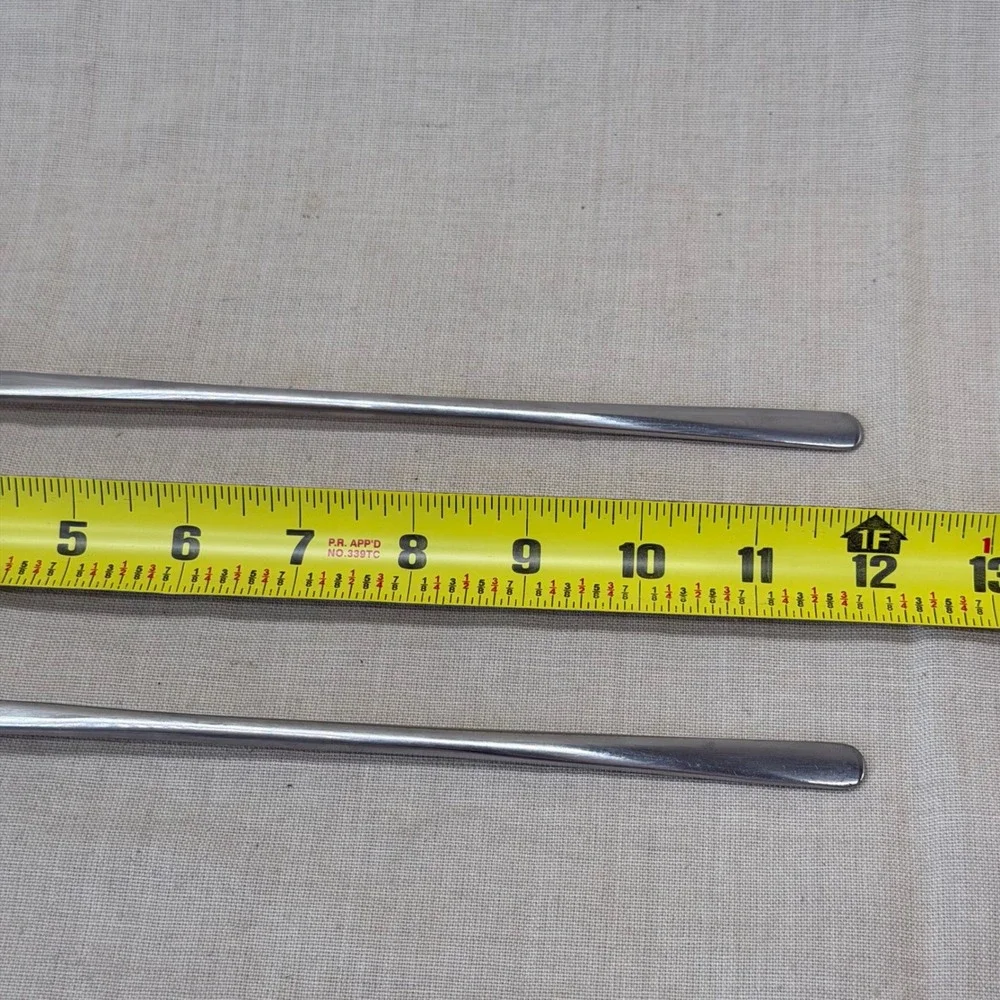Vintage Danish Stainless Steel Salad Serving Set Scandinavian Utensils MCM