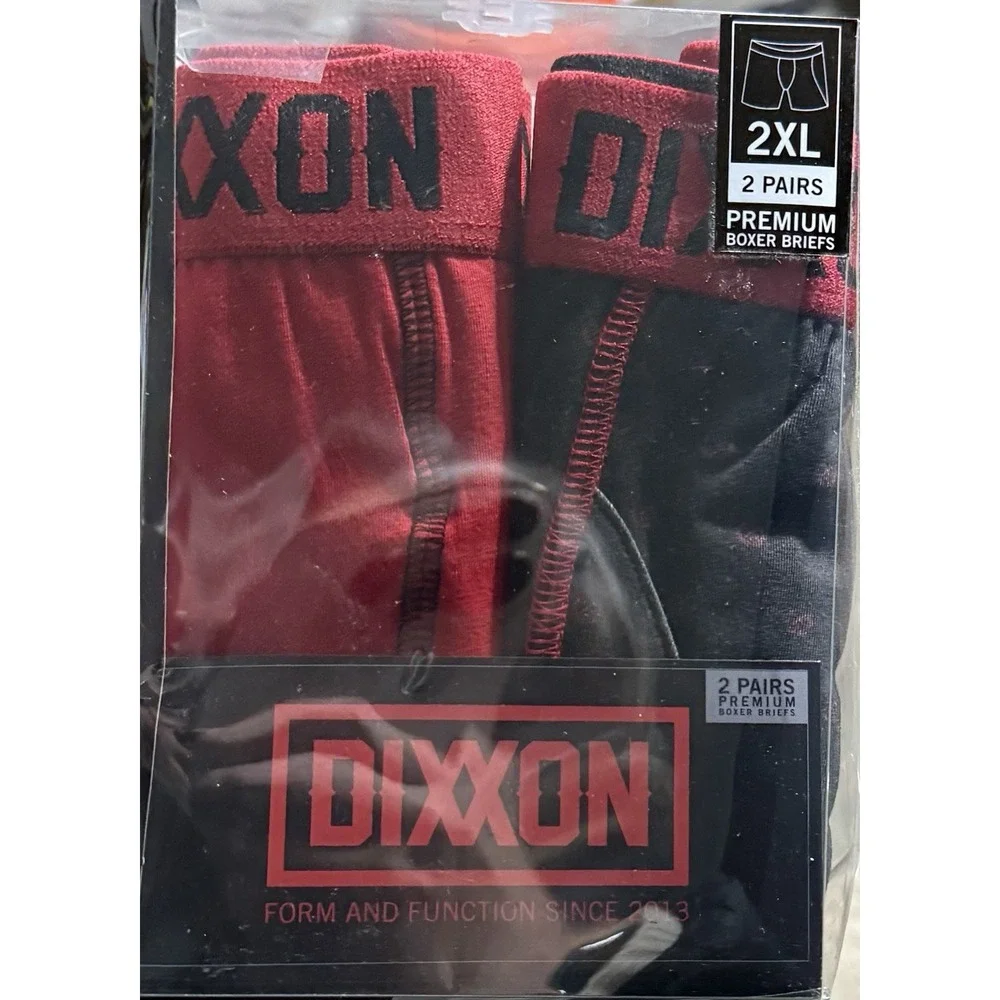 Dixxon Flannel‎ Co. Men's Size 2XL Boxer Brief 2 Pack Green Black And Red