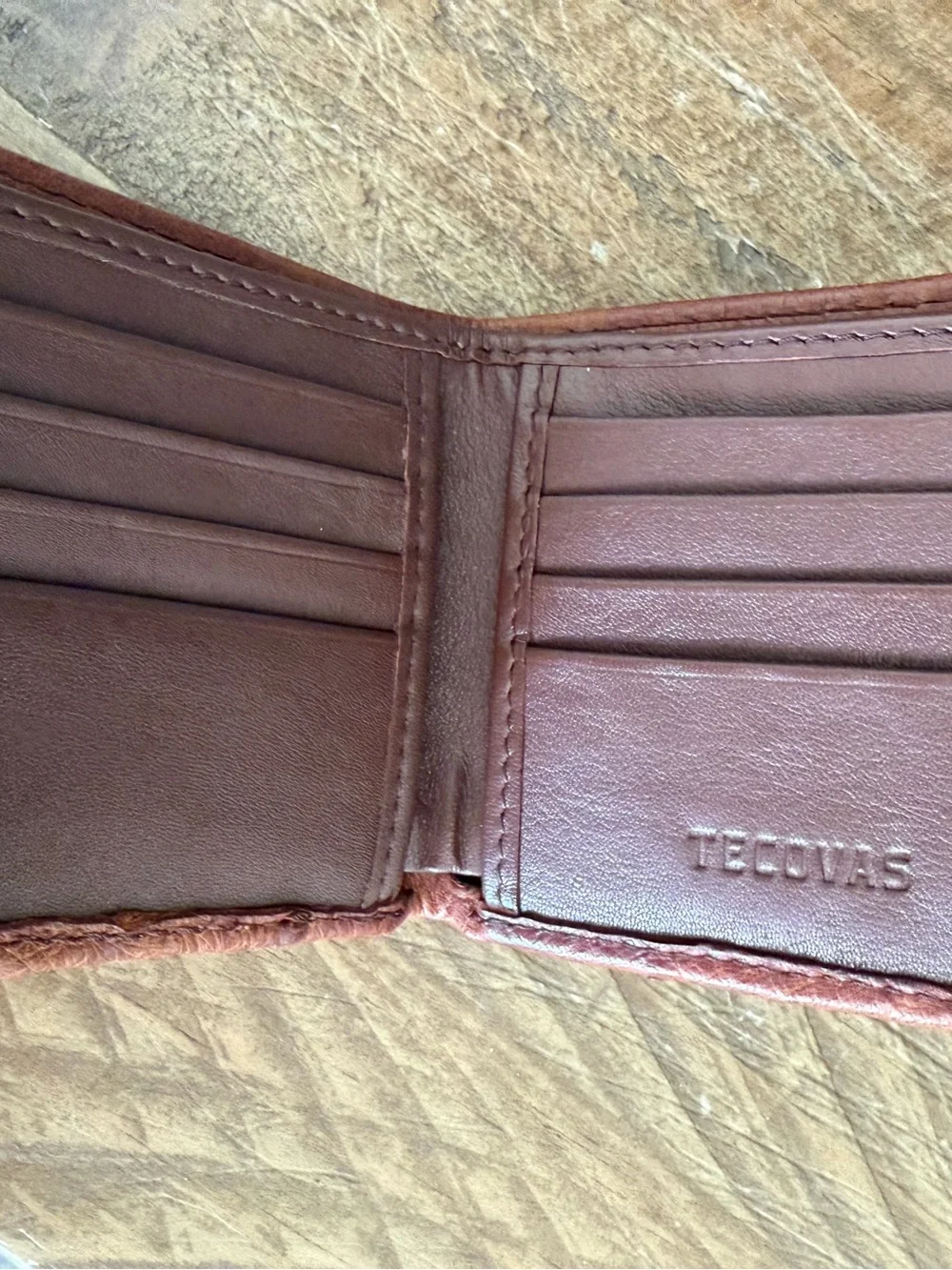 Tecovas Genuine Ostrich Leather Bi-Fold Wallet