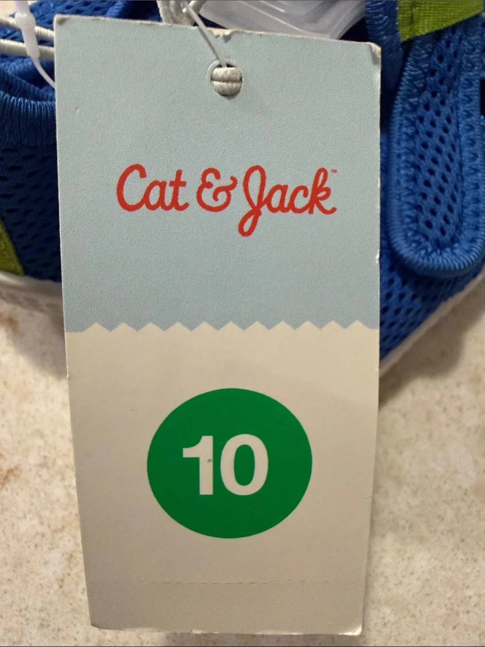 Cat & Jack Blue Mesh Water Shoes with Lime Detail