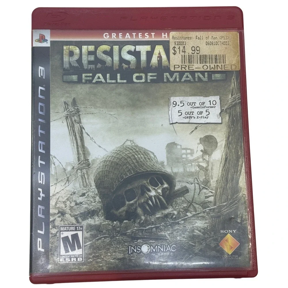 Resistance Fall of Man Sony PlayStation 3 PS3 Greatest Hits Shooter Video Game