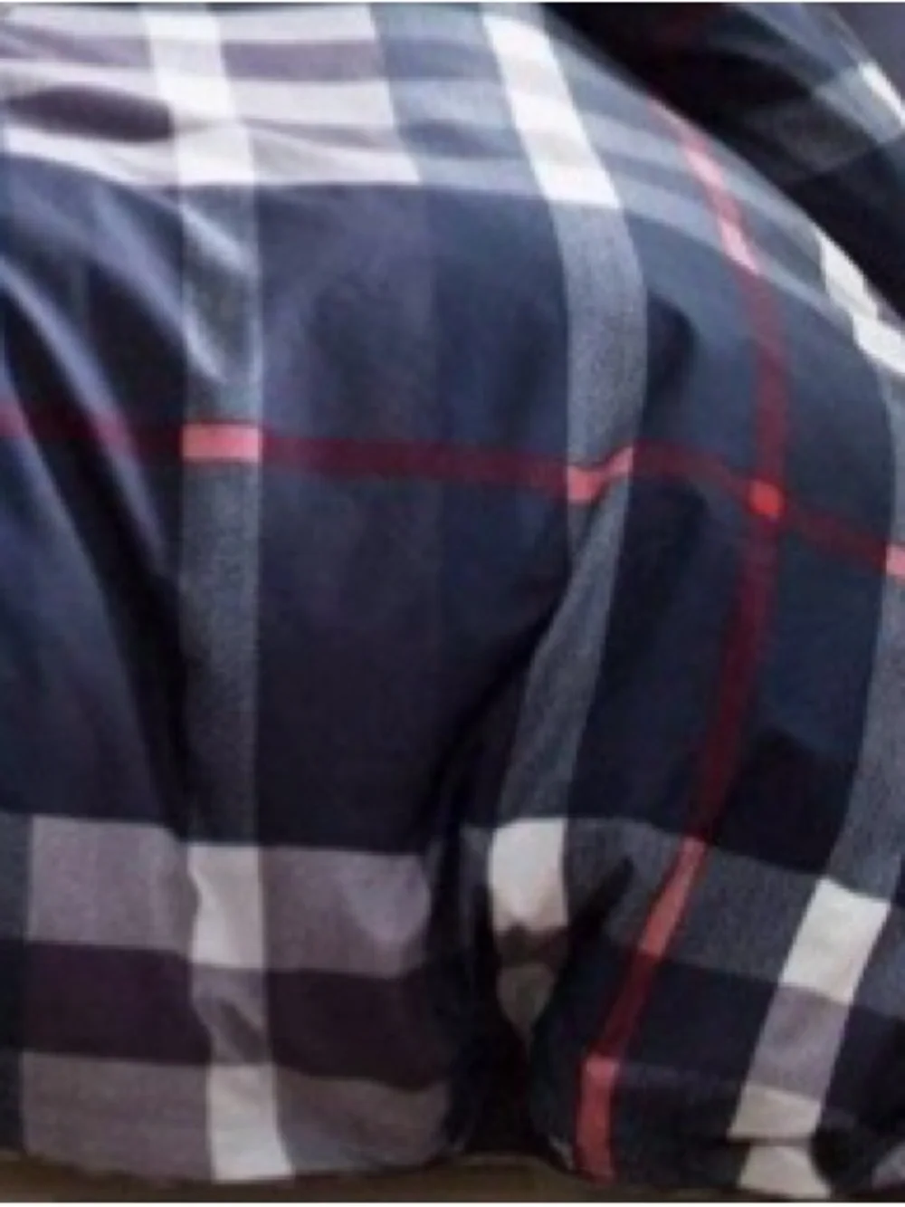 FULL Gingham Tartan Comforter Set 3Pc - NAVY PLAID