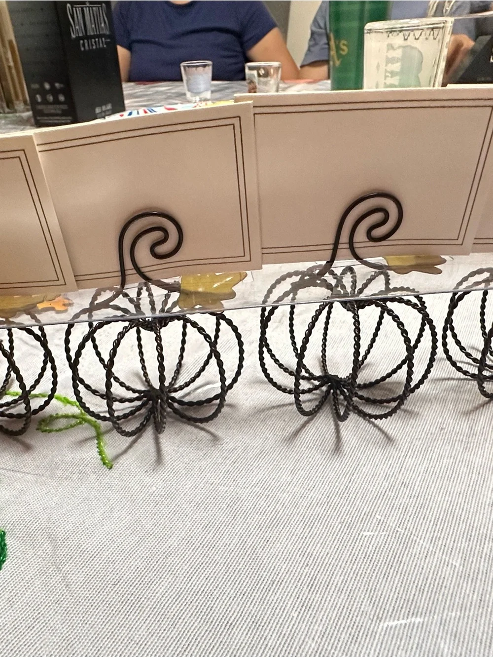 Pier 1 Black Twisted Wire Pumpkin Place Card Holders