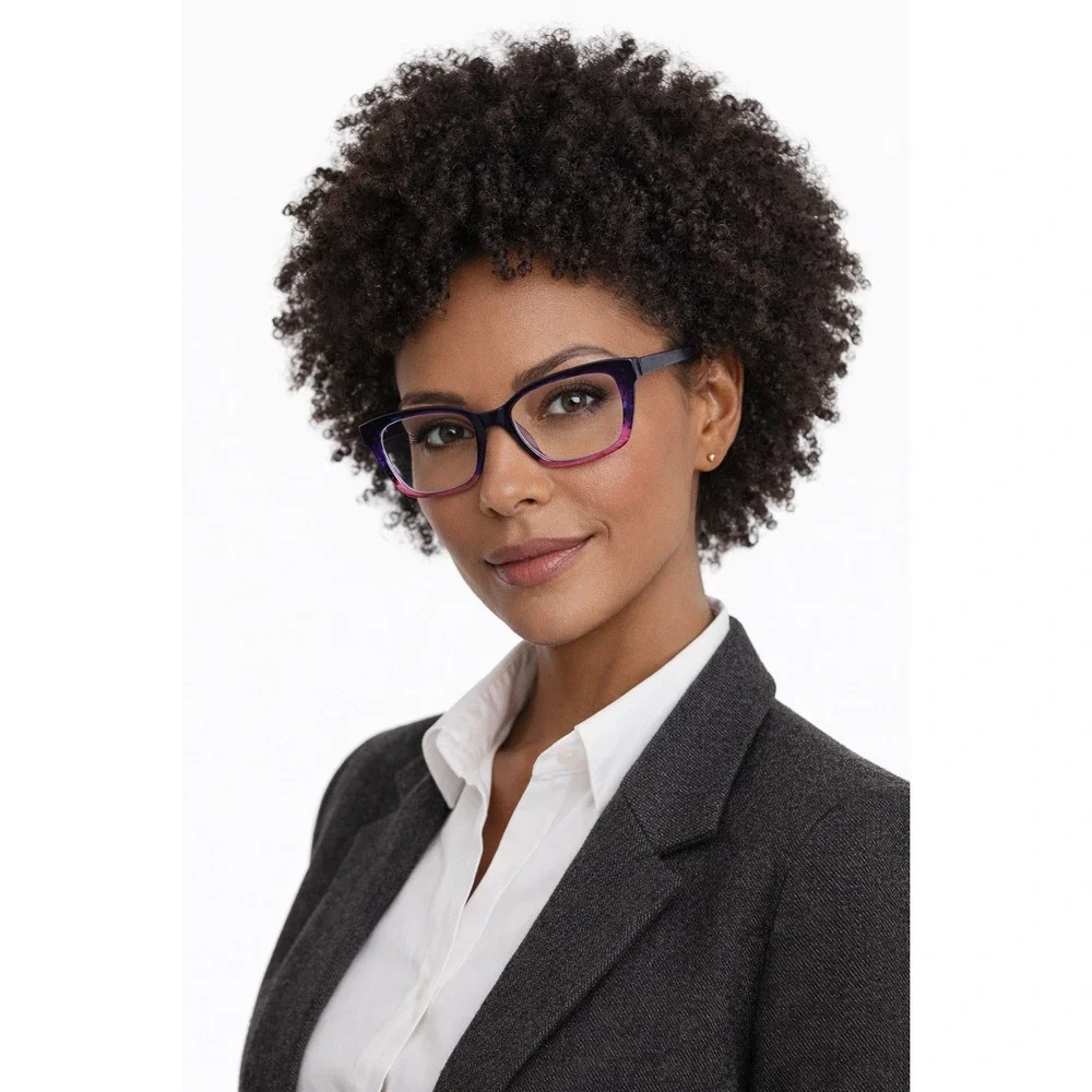 Mare Azzuro Blue & Pink Women's Reading Glasses +4.00 – Fashion‎ Cat-Eye Readers