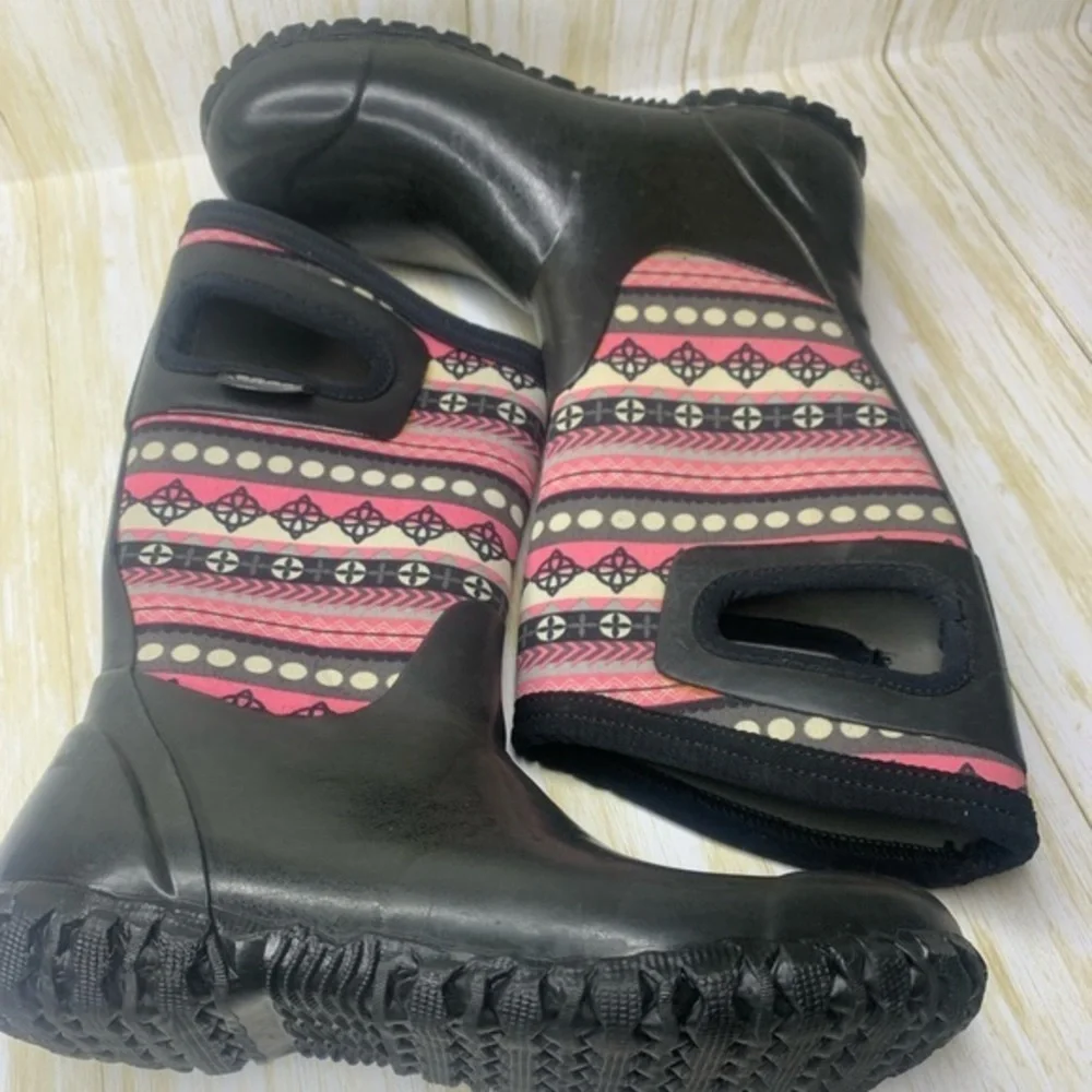 Bogs Waterproof Rubber Snow & Rain Boots Youth Sz 3   ‎ Pre Owned