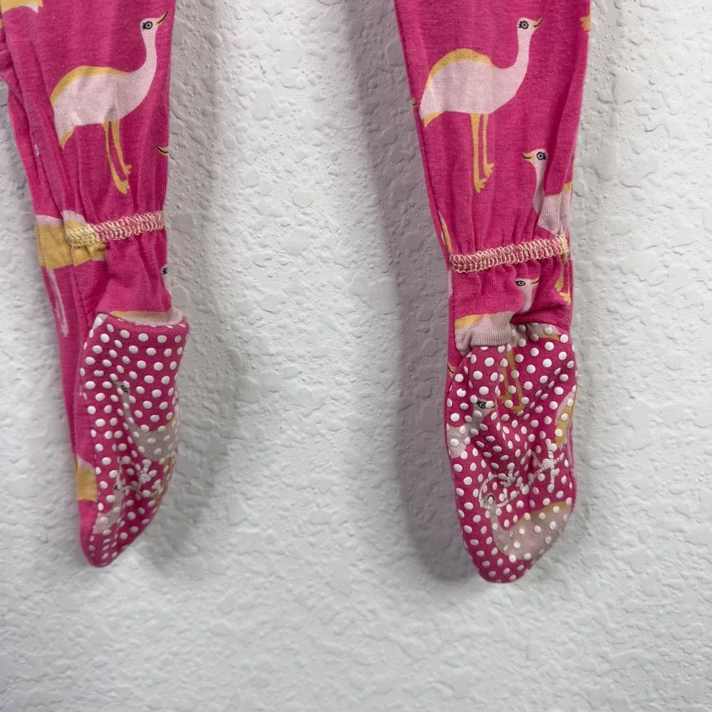 Kickee Pants 2PC Pajama Bundle 18-24M Bamboo Pink Dog Flamingo Sleeper Whimsical