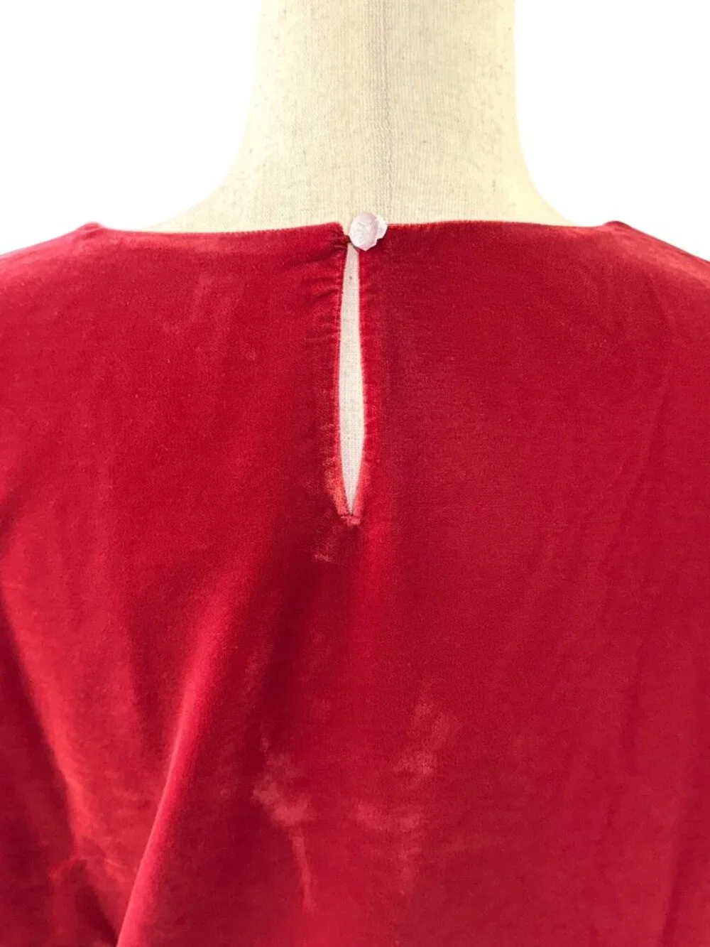 J Crew Puff Sleeve Velvet Top~Size Med~Red Sheer Long Sleeve Blouse NWT L6 33