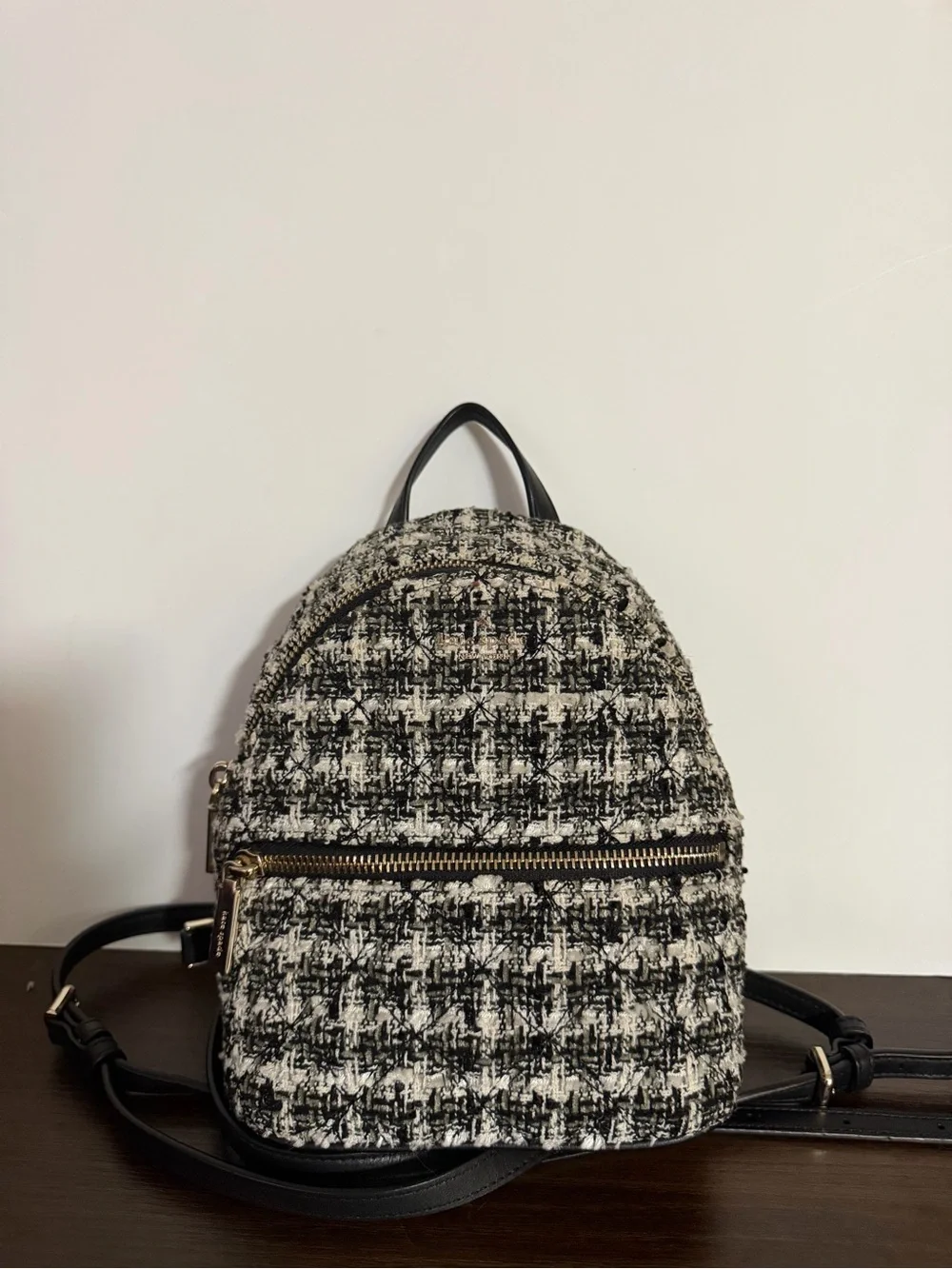 Black & White Kate spade Mini Backpack