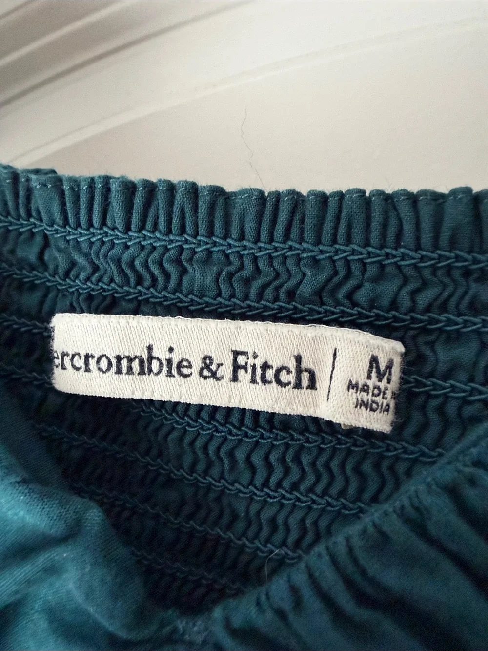 Abercrombie & Fitch teal ruched