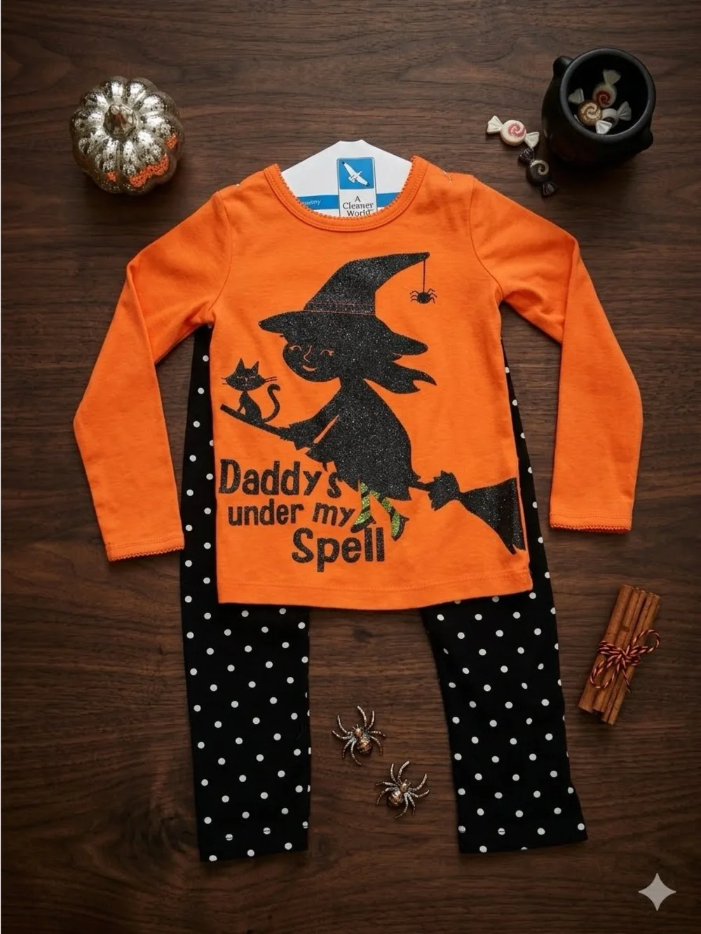 Adorable Girl's 5T 2-Piece Halloween Set
