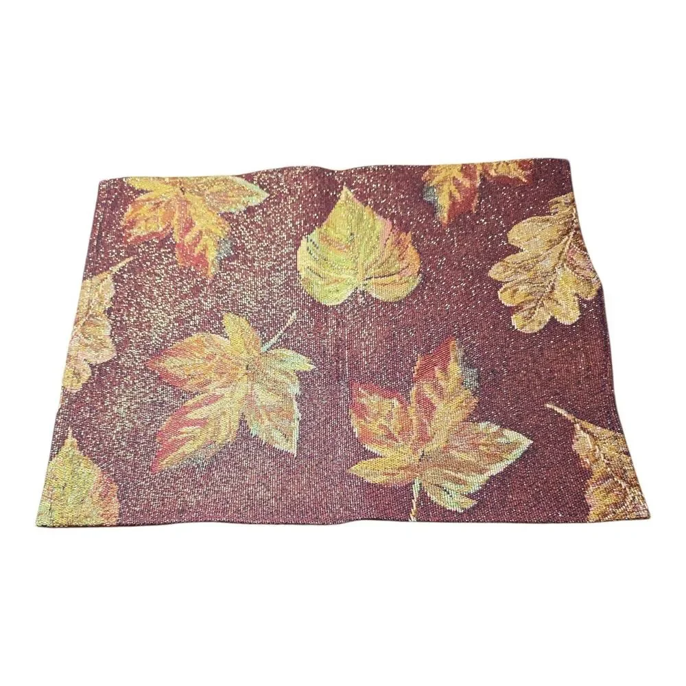 2 Woven Tapestry Autumn Leaves Runners 36