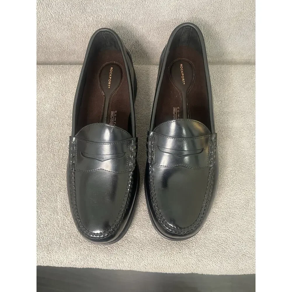 Rockport black leather