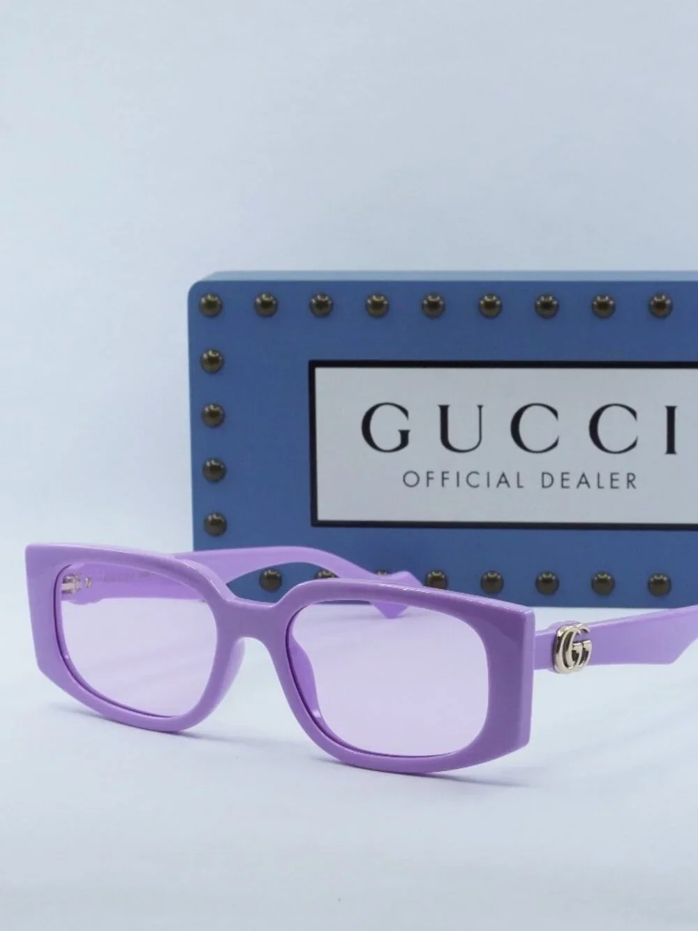 Gucci GG1534S 004 Rectangle Sunglasses - Lilac / Violet