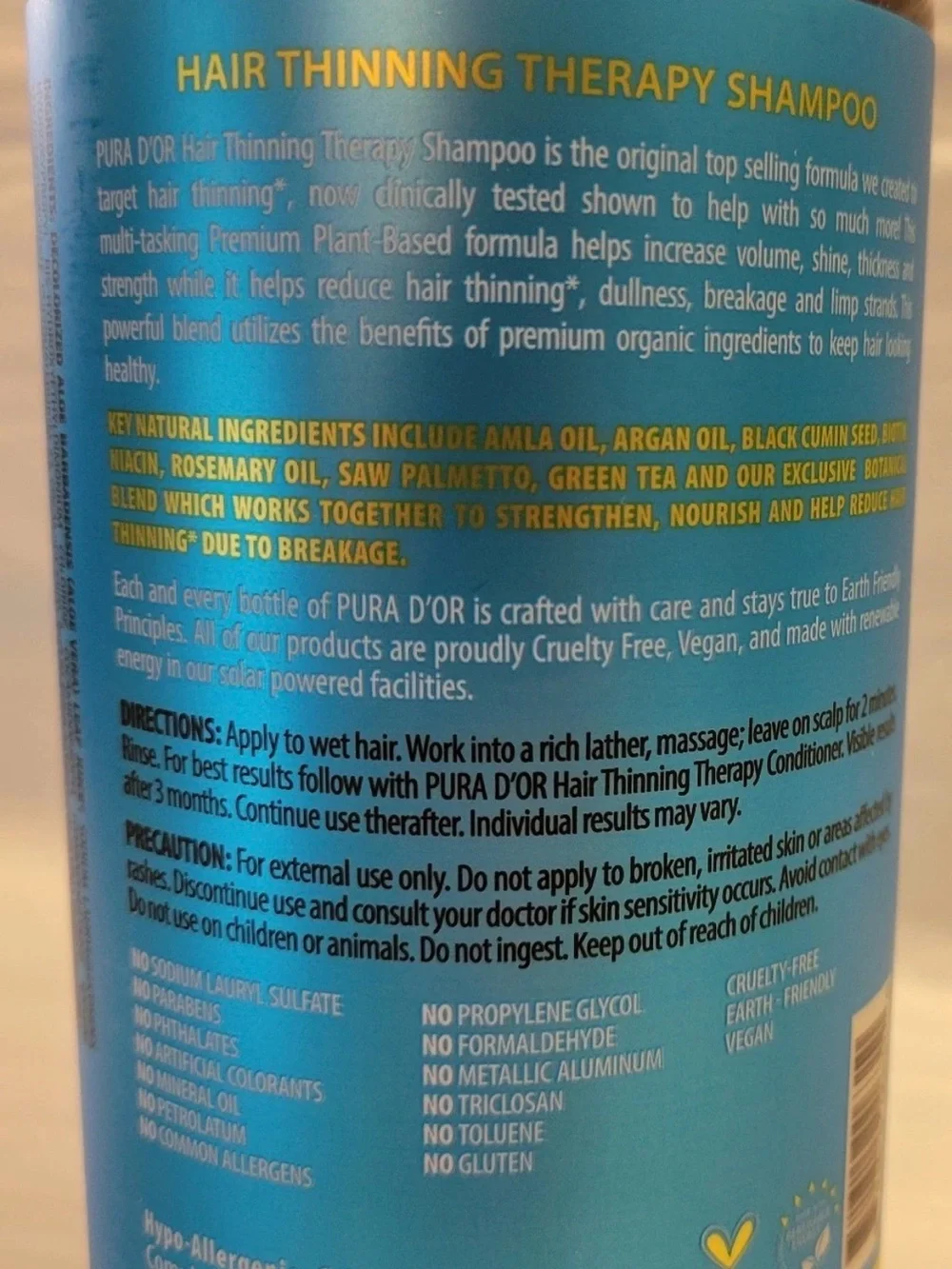 Pura D'Or Hair Thinning Therapy Shampoo & Conditioner Set 24oz