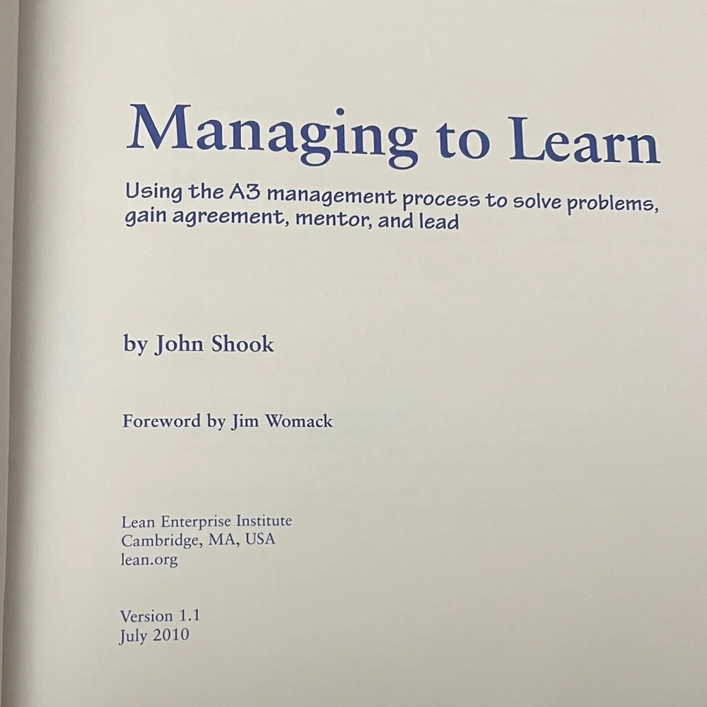 Lean Enterprise Institute management john