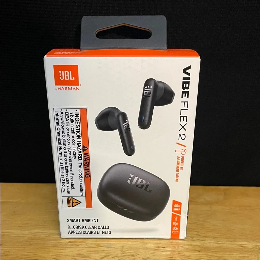 JBL Vibe Flex 2 Wireless Earbuds - Black