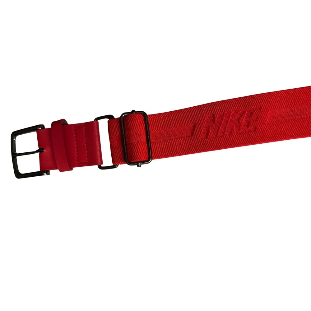 Nike red webbed