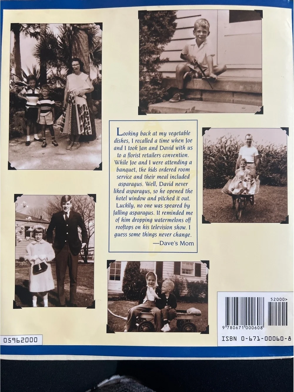 Home Cookin' with Dave's Mom by Dorothy with Jess Cagle - Hardcover Cookbook