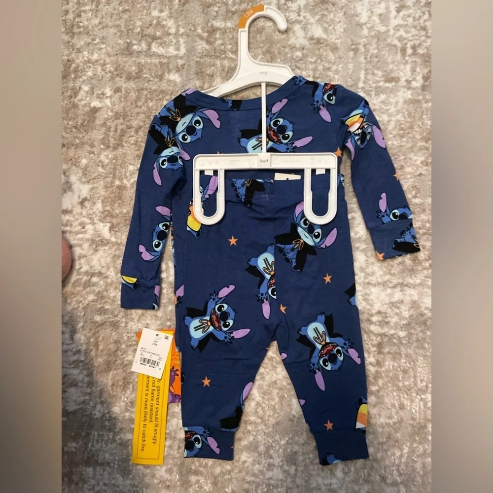 Disney Stitch Viscose Kids Pajama Set - Blue size 12M-NWT